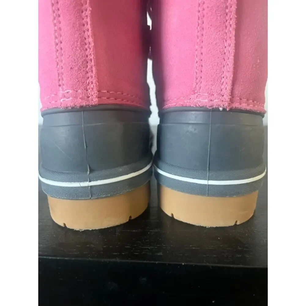 Cat & Jack Girls Winter Snow Boots Pink Fleece Lined Size 13 Waterproof Style